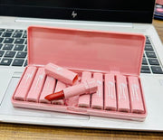 Dragon Ranee 10-Piece Velvet Matte Pink Lipstick Set
